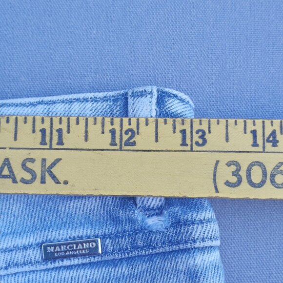 Vintage Marciano Stiletto No 97 jeans women's size 25 hard washed denim blue - Picture 12 of 16
